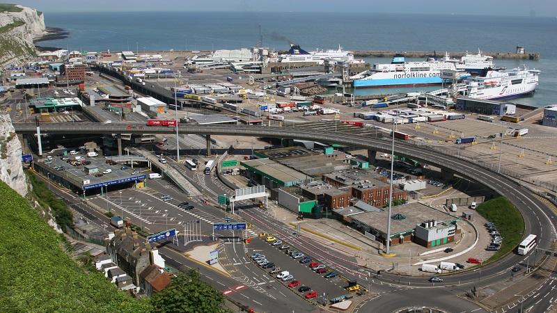 An image of the port in Dover
