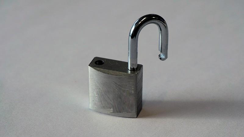An image of open padlock