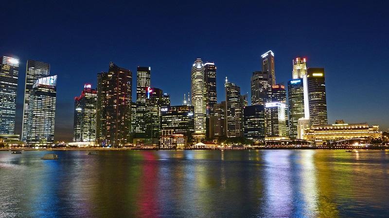 An image of the skyline of Singapore