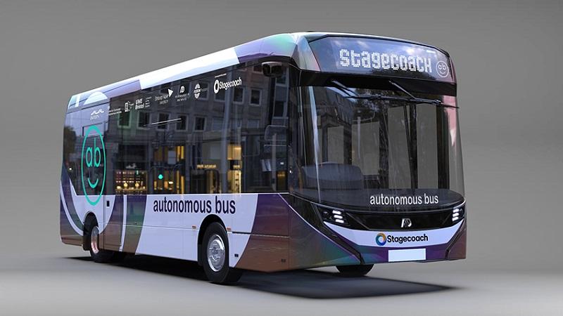 An image of the autonomous bus that will shortly begin operating in Scotland